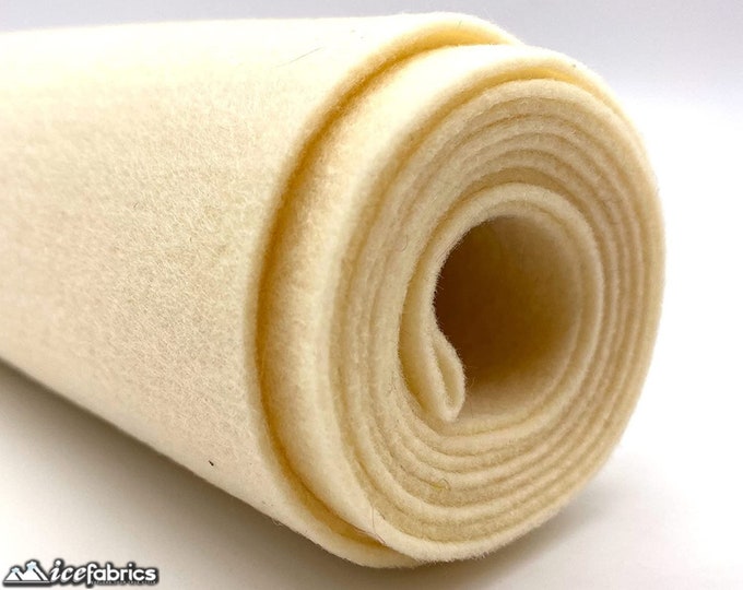 Sand Acrylic Felt Fabric By The Yard | Crafts Fabric | 72” Inches Wide | Thick Acrylic Felt Fabric