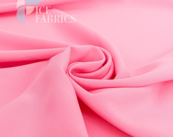 Tela de popelina de poliéster rosa lisa cortada a medida para ropa, manualidades y decoración / Poplina Luxe