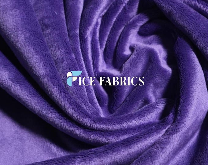 light Purple New Faux Fur |  Fleece Minky Fabric By The Yard | Faux Fur Fabric | 58’’ Wide | Thick and Soft