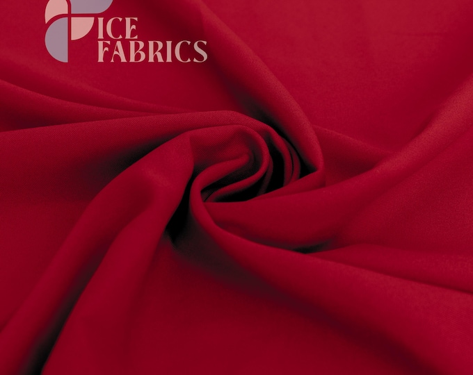 Red Solid Poly Poplin Fabric by the Yard for Clothing, Crafts and Decorations | Poplina Luxe