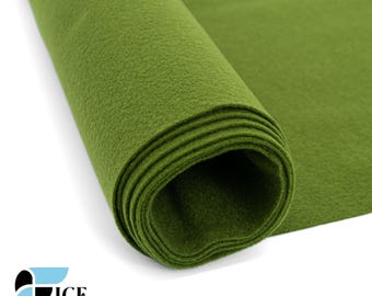 Olivgrüner Acrylfilz Stoff Meterware | Bastelstoff | 72 "Zoll breit | Dicker Acrylfilzstoff