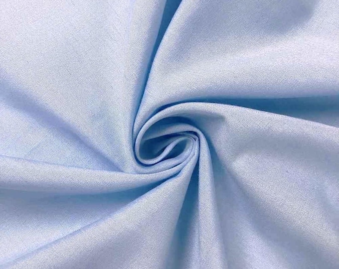 Light Blue_ High Quality 60 Wide Poly cotton Fabric By The Yard/Costumes, Decor, Dresses, Shirt Clothing, Garments Bed Spreads Pillow Cases