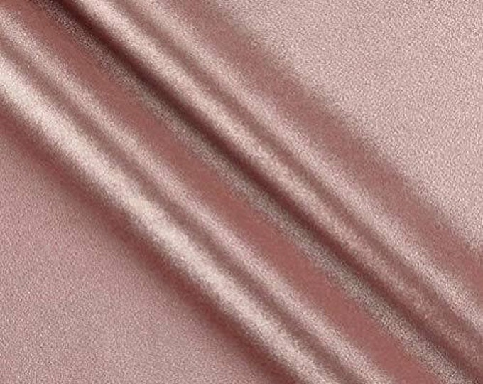 French (Dusty rose) Stretch Velvet Spandex 4 Way Stretch Velvet Fabric Sold By The Yard//Smooth Back, Elegant Sheen For Dresses,Decorations