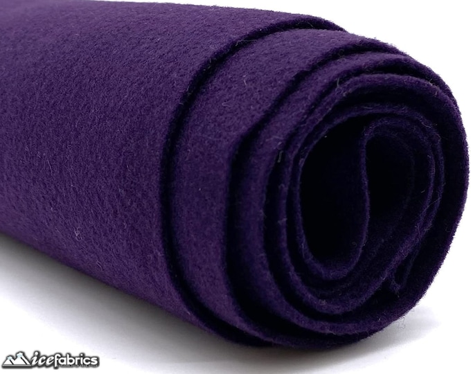 Purple Acrylic Felt Fabric By The Yard | Crafts Fabric | 72” Inches Wide | Thick Acrylic Felt Fabric