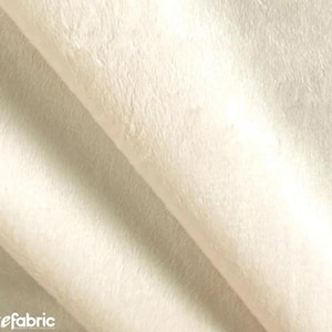 Ivory New Faux Fur | Ivory Fleece Minky Fabric By The Yard | Faux Fur Fabric | 58’’ Wide | Thick and Soft