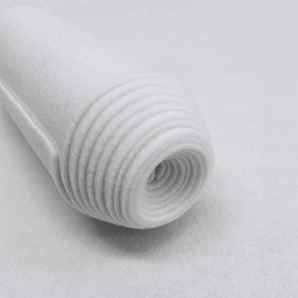 White Acrylic Felt Fabric_ "72 Wide _ Thick Quality Felt Fabric By The Yard _ Felt By The BOLT _ Wholesale Price