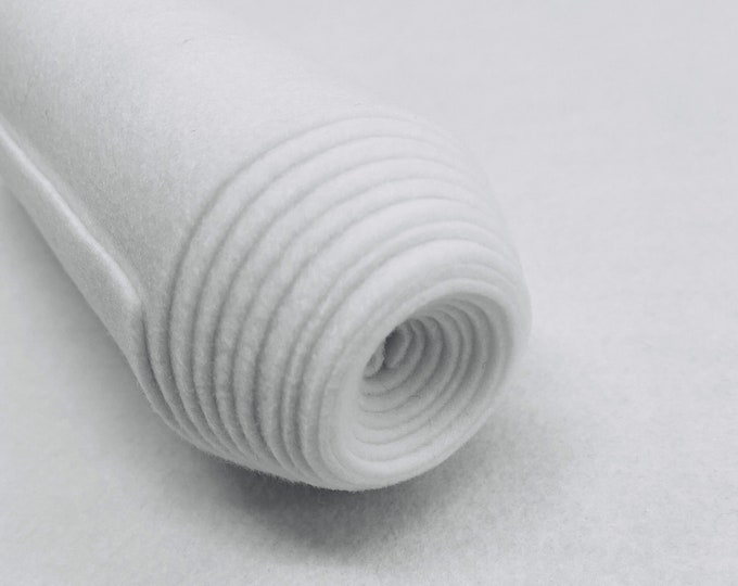 White Acrylic Felt Fabric_ "72 Wide _ Thick Quality Felt Fabric By The Yard _ Felt By The BOLT _ Wholesale Price