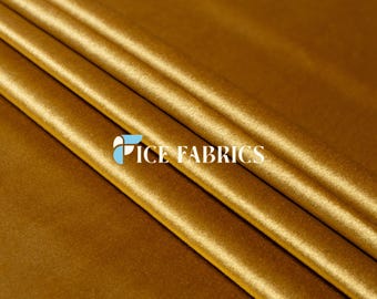 Gold Royal Soft Velvet Upholstery Fabric by the Yard – Heavy Weight Fabric for Sofa, Couch, Chair, Drapery, Curtains | VelvetRoyal
