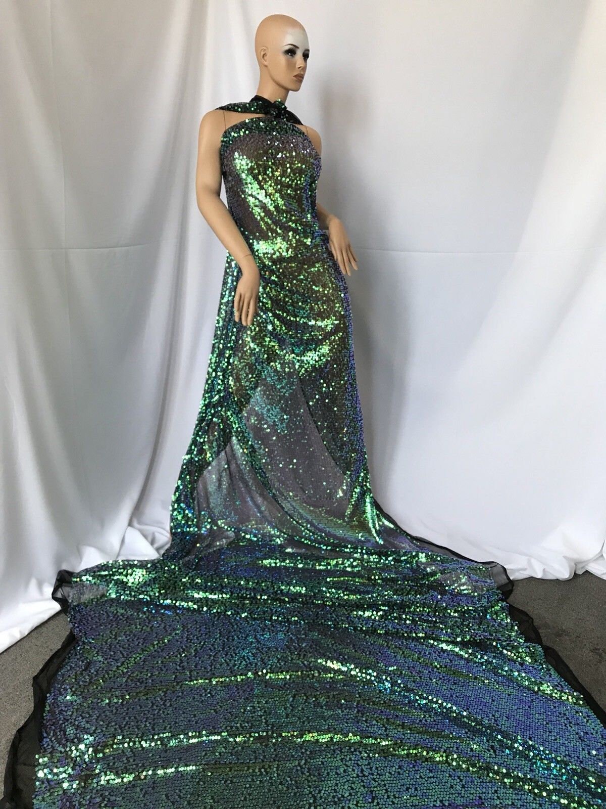 Mesh Top Prom Dress