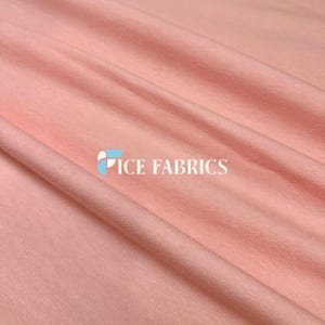 Coral 4 Way Stretch knit Cotton Spandex Fabric By The Yard Spandex Cotton Jersey Fabric