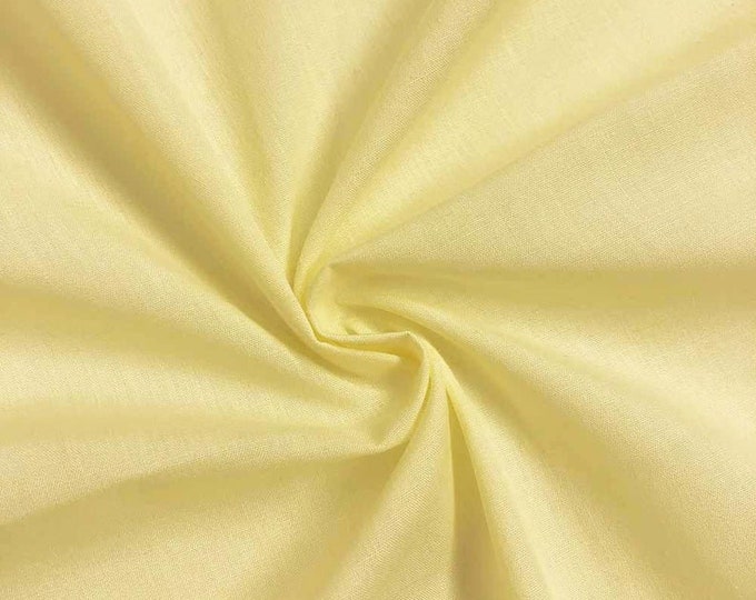 Yellow_ High Quality 60 Wide Poly cotton Fabric By The Yard/Costumes, Decor, Dresses, Shirt Clothing, Garments Bed Spreads Pillow Cases