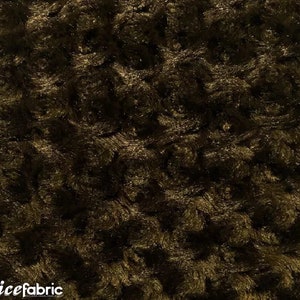 Tessuto Minky Rosetta Rosetta Marrone tagliato su misura / Tessuto elasticizzato in 4 direzioni / Tessuto ultra super morbido / Tessuto a trama peluche a ricciolo largo 58&quot;