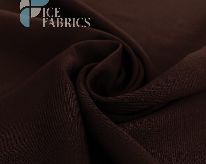 Brown Solid Poly Poplin Fabric by the Yard for Clothing, Crafts and Decorations | Poplina Luxe