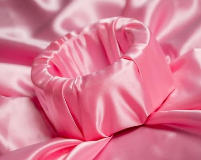 Bridal Satin Fuchsia Shiny Satin Fabric By The Yard Thick Satin Fabric (60” Wide) Apparel, wedding decor, tablecloth.