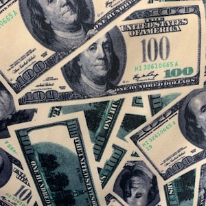 US Dollar Money Print Nylon Spandex Fabric By The Yard/ Swimsuit Fabric / Leggings Fabric /  Super Stretchy Fabric