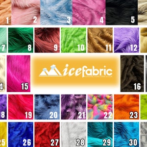 Mohair Shaggy Long Pile Faux Fur Fabric By The Yard | 31 Colors Faux Fur | High Quality Ultra Soft Fur Fabric | Wholesale Price Faux Fur