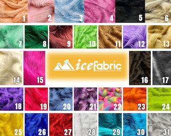 Mohair Shaggy Long Pile Faux Fur Fabric By The Yard | 31 Colors Faux Fur | High Quality Ultra Soft Fur Fabric | Wholesale Price Faux Fur