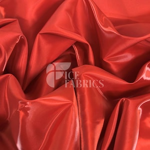 Red Reflective Liquid Thick Silky Satin Fabric - 58” Wide Shiny Two-Tone Satin Fabric - Bridal Satin Fabric for Dress, Decoration