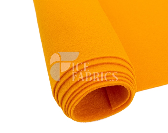 Dark Mango Acrylic Felt Fabric By The Yard | Crafts Fabric | 72” Inches Wide | Thick Acrylic Felt Fabric