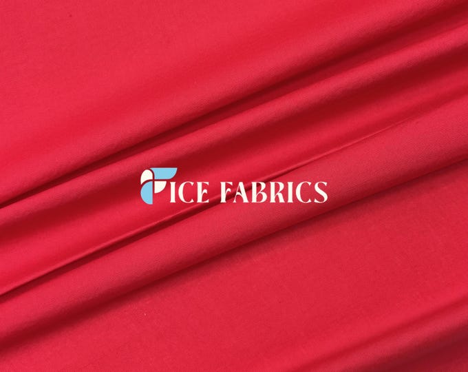 Red 100% Cotton Broadcloth Fabric by the Yard – Soft Lightweight Cotton Fabric for Quilting, Dressmaking, Crafts, and Sewing