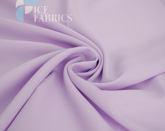 Lilac Solid Poly Poplin Fabric by the Yard for Clothing, Crafts and Decorations | Poplina Luxe
