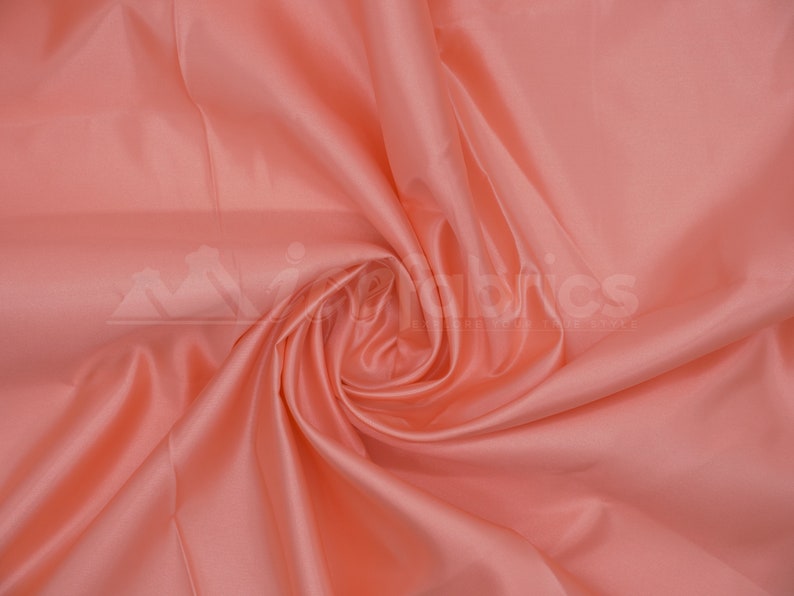 Peach Silky Bridal Satin Fabric By The Yard /_ Charmeuse Thick Heavy Satin Fabric/_ 60 wide/_ Wholesale Price