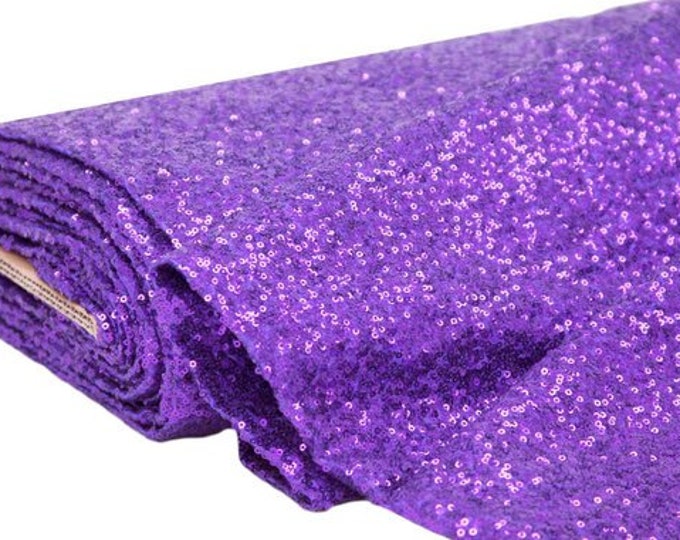 Fabulous Purple Spangle/Glitz Sequins 55" Sold by Yard tablecloths fashion wedding prom dresses