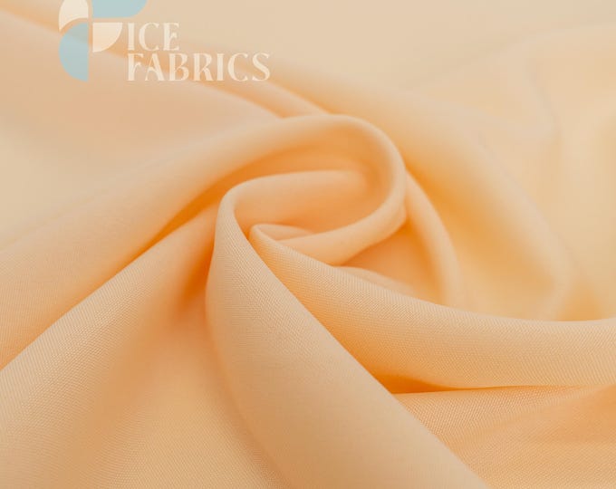 Champagne Solid Poly Poplin Fabric by the Yard for Clothing, Crafts and Decorations | Poplina Luxe
