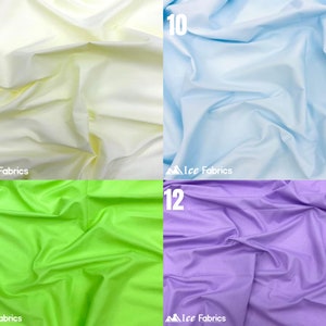 Cotton Polyester Broadcloth Fabric | Light Yellow | Light Blue | Lime Green | Lilac