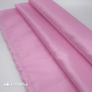 Luxury Taffeta Fabric By The Yard _ Baby Pink_ &quot;60 WIDTH _ Solid Taffeta Fabric at Wholesale Price
