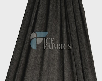 Tecido de algodão com elasticidade em 4 direções, cor carvão, vendido por metro (152 cm de largura), leve, em algodão e elastano, ideal para vestidos, costura e confecção de roupas | FlexCot