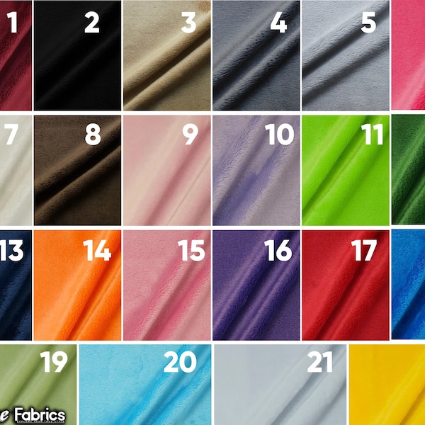 Tessuto Rich Minky tagliato su misura / 60" di larghezza / Tessuto ultra morbido / Pelo da 3 mm / Utilizzato per coperte e molto altro