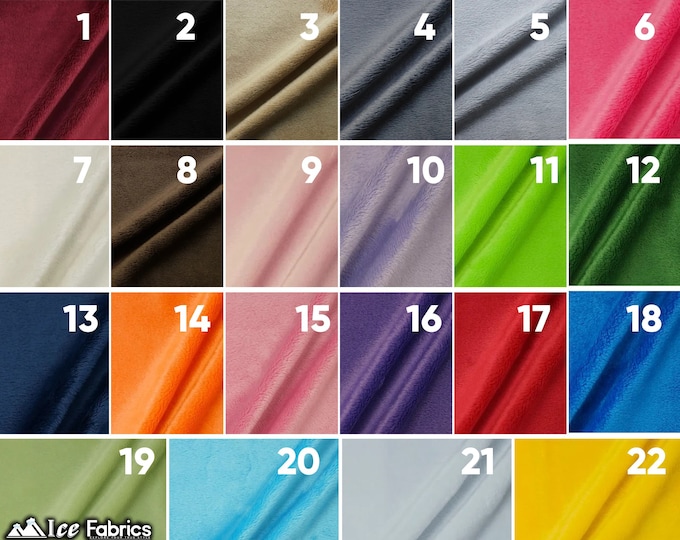 Rich Minky Fabric By The Yard | 60” Wide | Ultra Soft Fabric | 3.mm Pile | Used for Blanket, and many more