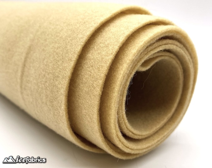 Taupe Acrylic Felt Fabric By The Yard | Crafts Fabric | 72” Inches Wide | Thick Acrylic Felt Fabric