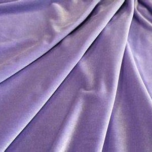 French (Lilac) Stretch Velvet Spandex 4 Way Stretch Velvet Fabric Sold By The Yard// Smooth Back, Elegant Sheen For Dresses, Decorations