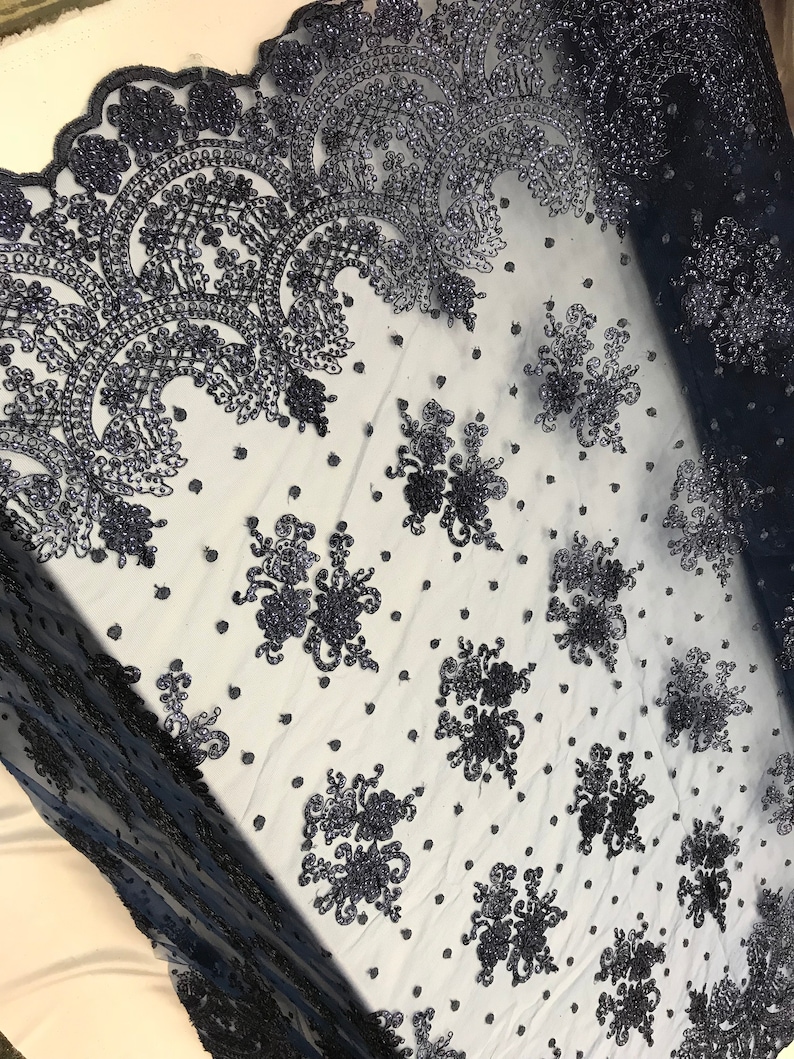 Tablecloths Runners Night Gowns Costumes Navy Mesh Lace Floral Fabric By The Yard/_ Embroidery Handmade Floral Lace/_ Decor Skirts