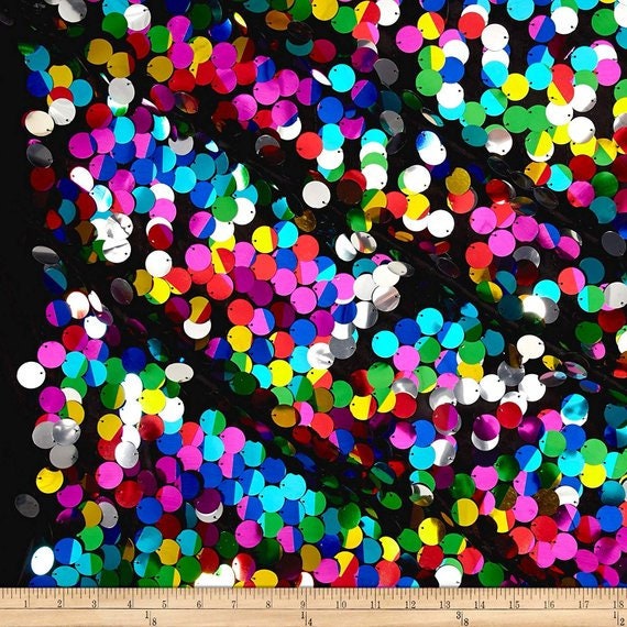 Big Dot Large Paillette Sequin Mesh Fabric [Free Shipping]