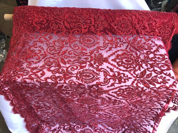 Red lace by the yard deals
