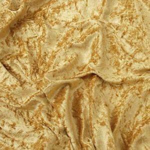 Oro tela elástica / / tela de terciopelo triturado de alta calidad cortado a medida / / 58,60 ancho para vestidos, decoraciones, faldas, botas, bolso