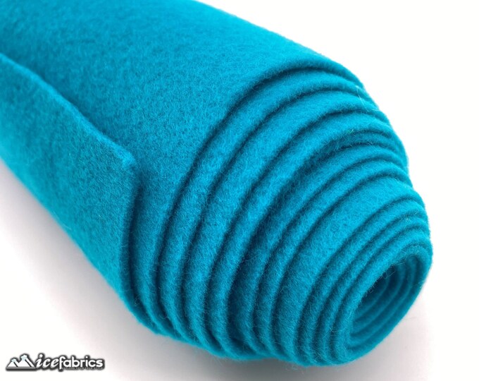 Turquoise Acrylic Felt Fabric By The Yard | Crafts Fabric | 72” Inches Wide | Thick Acrylic Felt Fabric