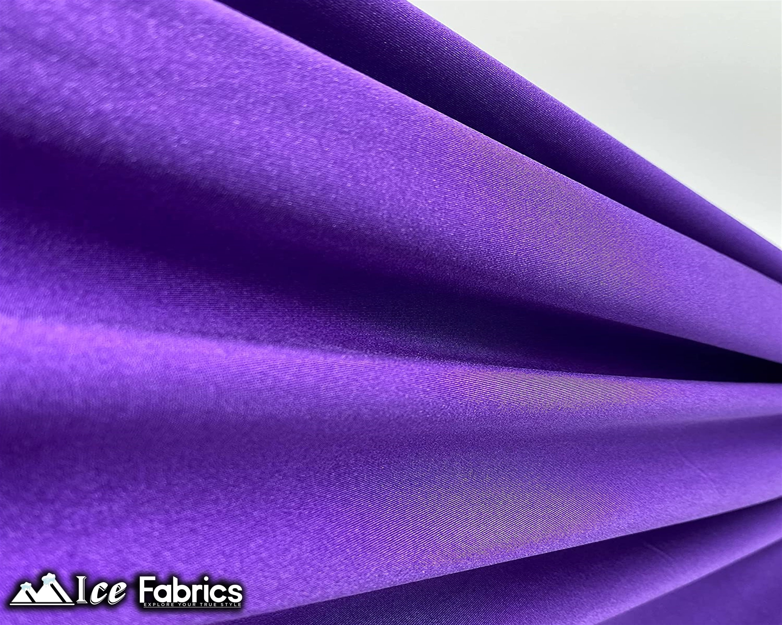 Purple Shiny Nylon Spandex Fabric By The Yard