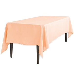 NEW 58&quot; x 120-Inch Rectangular Polyester Tablecloth Peach Decoration fashion party outdoor tablecloths runners decor