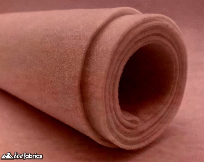 Peach Acrylic Felt Fabric By The Yard | Crafts Fabric | 72” Inches Wide | Thick Acrylic Felt Fabric