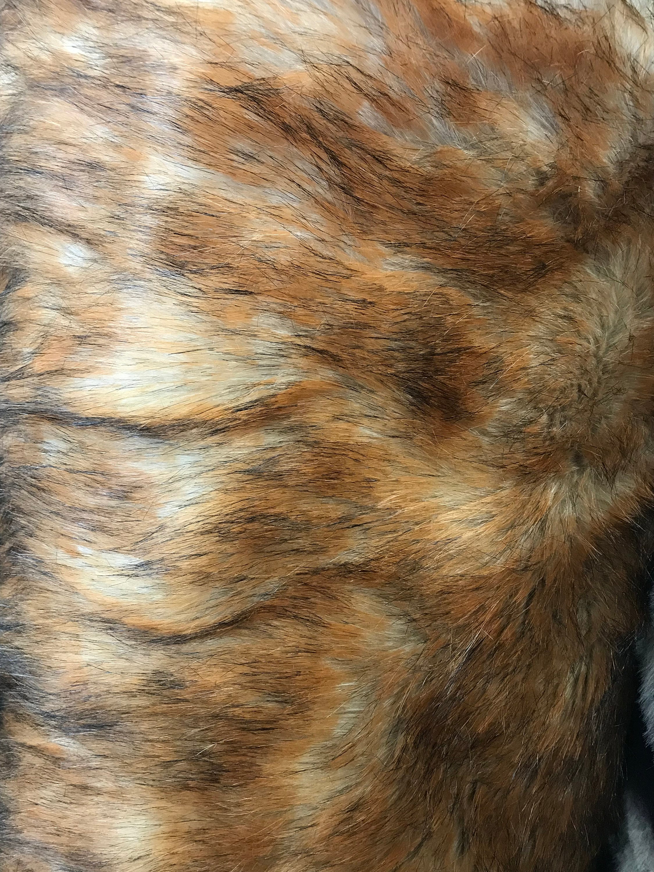 Thick Heavy Animal Faux Fur Fabric By The Yard Shaggy Long Pile 60 Width  Fake fur (Multi color Brown) Used for Blanket, jackets, coating