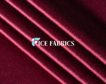 Burgundy Royal Soft Velvet Upholstery Fabric by the Yard – Heavy Weight Fabric for Sofa, Couch, Chair, Drapery, Curtains | VelvetRoyal
