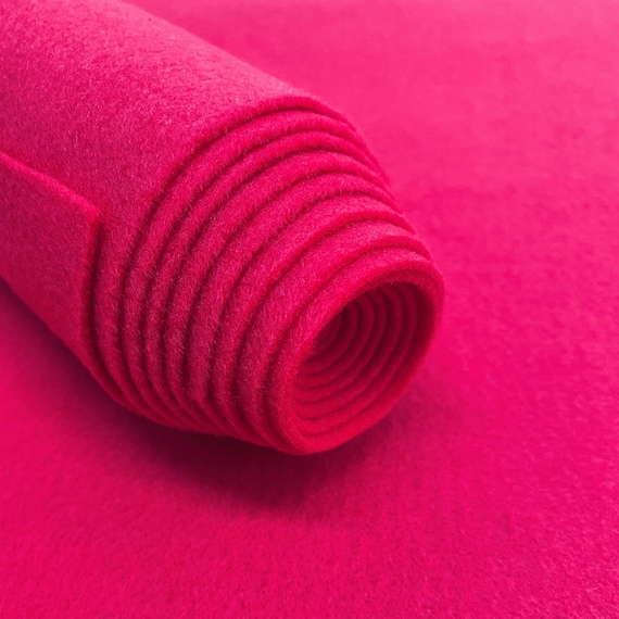 Hot Pink Acrylic Felt Fabric_ 72 Wide _ Thick Quality Felt Fabric