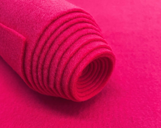 Hot Pink Acrylic Felt Fabric_ "72 Wide _ Thick Quality Felt Fabric By The Yard _ Felt By The BOLT _ Wholesale Price