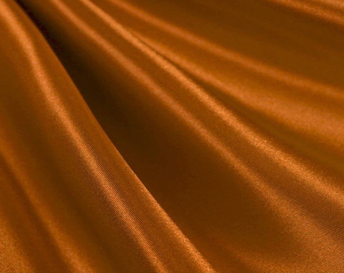 Copper  _ Medium High Quality Satin Fabric Sold By The Yard/ 60'' Wide Inches Used For Dresses, Decorations, Fashion Show/Wholesale Price