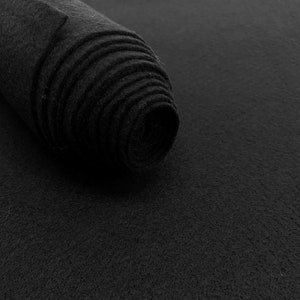 Black Acrylic Felt Fabric_ "72 Wide _ Thick Quality Felt Fabric By The Yard _ Felt By The BOLT _ Wholesale Price