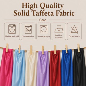 Burgundy Taffeta Fabric Sold By The Yard _ ''60 WIDTH _ Polyester High Quality Taffeta Fabric_ Decoration, Dresses, Clothing Fabric image 7